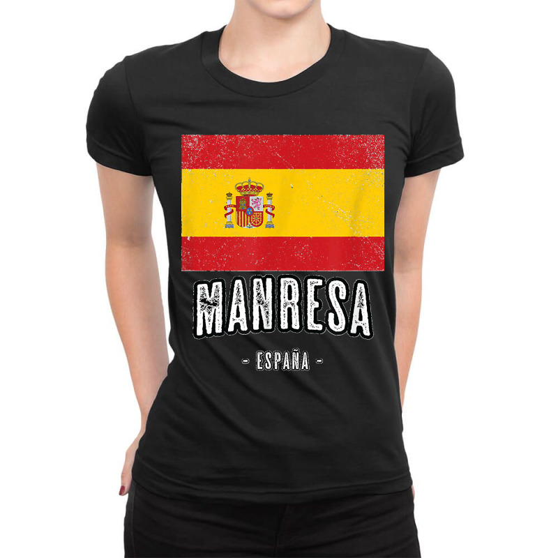 Manresa Spain Es Flag City Top Bandera Ropa Ladies Fitted T-Shirt by JOSEPHDOMINICWILLIS | Artistshot