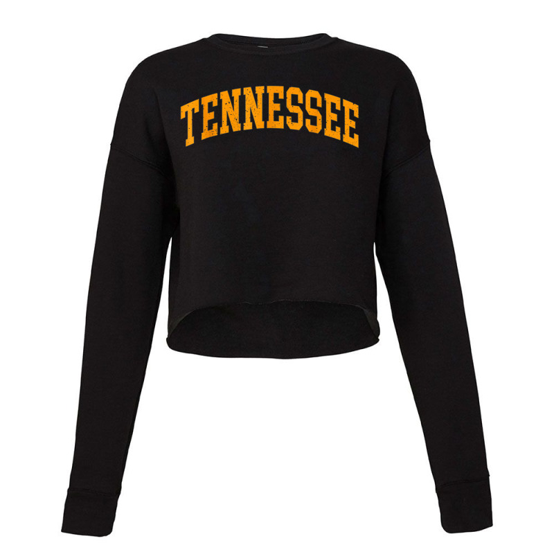 Tennessee - Tn - Throwback Design - Classic Orange Tennessee Cropped Sweater by ElizahTessieDenniston | Artistshot