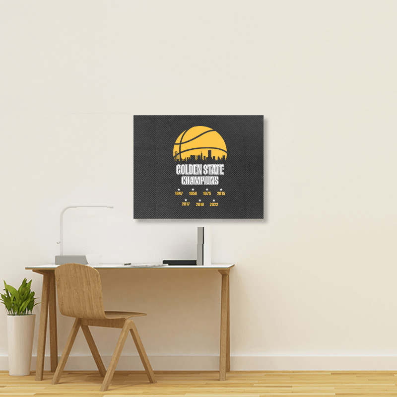 Golden 2022 Basketball For Men Women Warriors Friend Landscape Canvas Print | Artistshot