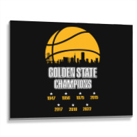 Golden 2022 Basketball For Men Women Warriors Friend Metal Print Horizontal | Artistshot