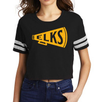 Vintage Megaphone Edmonton Elks Yellow Elks Wordmark Scorecard Crop Tee | Artistshot