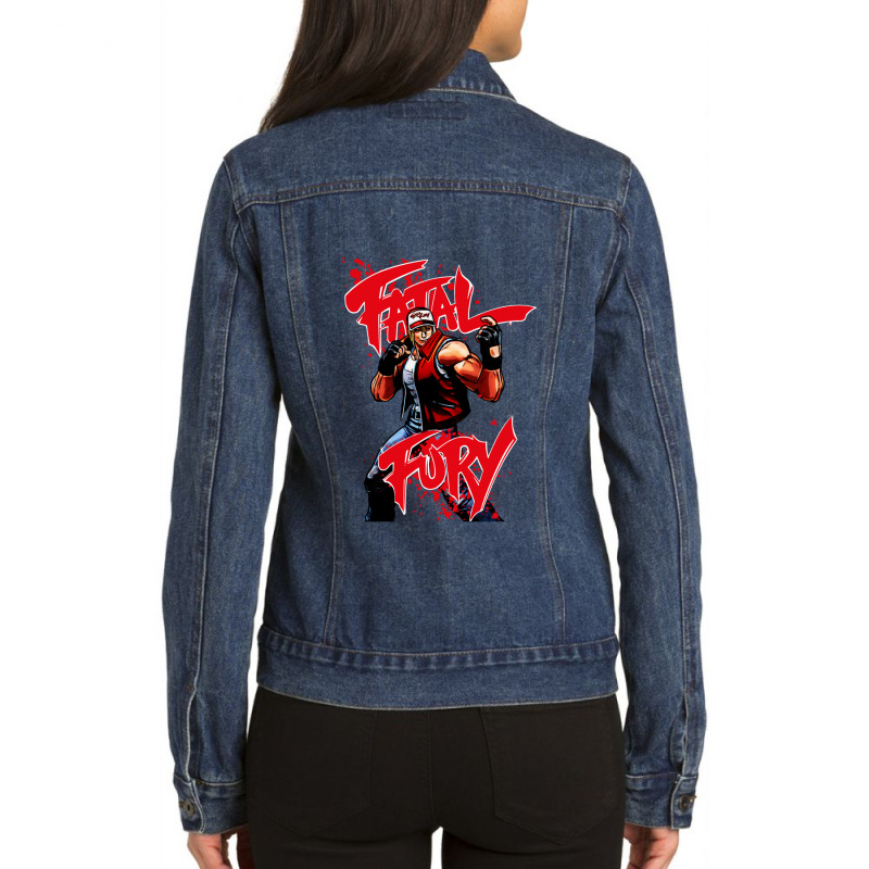 Fatal Fury Ladies Denim Jacket by TheresaJoyWilliams | Artistshot