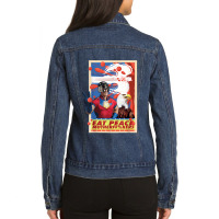 Peacemaker Eat Peace With Eagle Ladies Denim Jacket | Artistshot