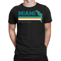 Miami Sports Football Athletic Novelty Dolphin Retro T-shirt | Artistshot