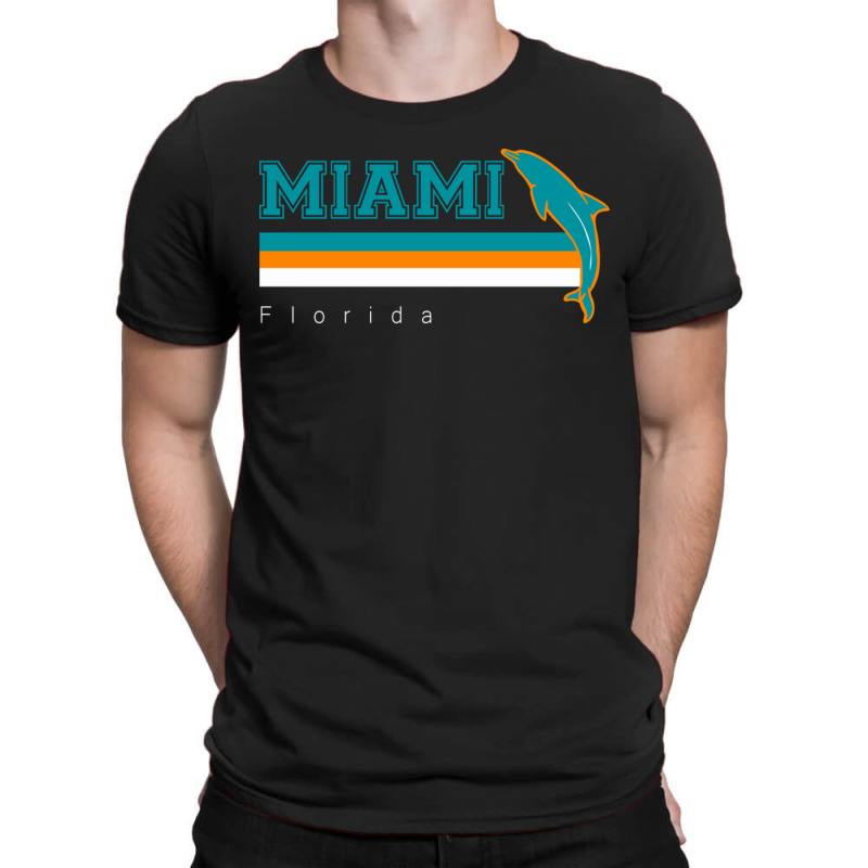 Miami Sports Football Athletic Novelty Dolphin Retro T-shirt | Artistshot