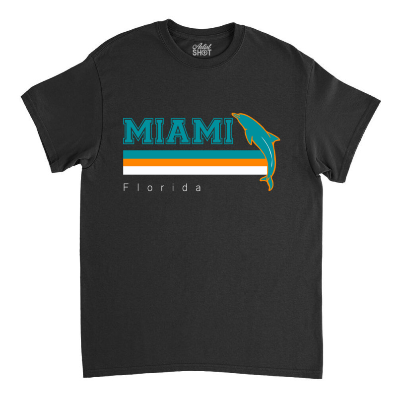 Miami Sports Football Athletic Novelty Dolphin Retro Classic T-shirt | Artistshot