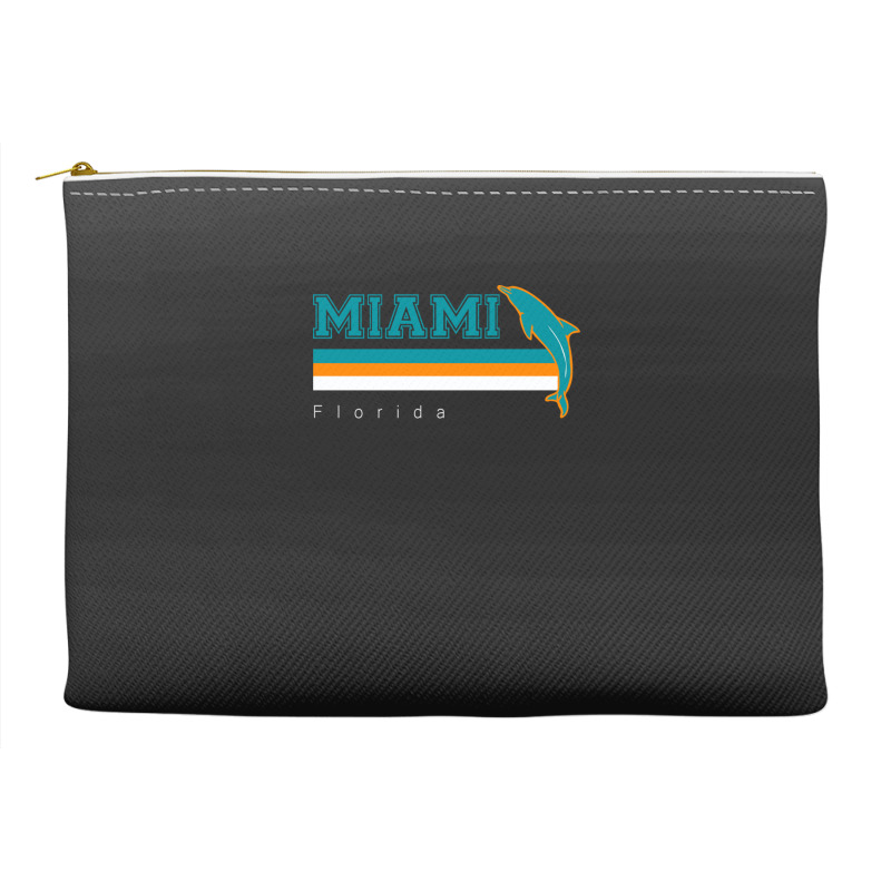 Miami Sports Football Athletic Novelty Dolphin Retro Accessory Pouches | Artistshot