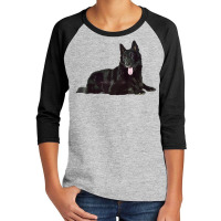 Black German Shepherd, Rare Black German Shepherd Realistic Youth 3/4 Sleeve | Artistshot