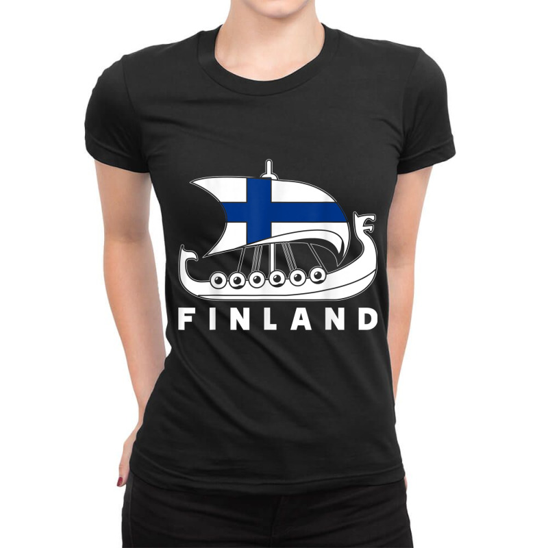 Scandinavia Viking Finland Gift Finland Ladies Fitted T-Shirt by TimothyMichaelHackett | Artistshot