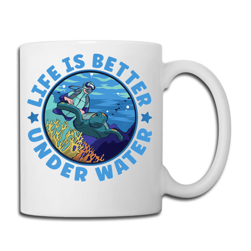 Life Is Better Under Water Marine Biology Scuba Diver Premium Coffee Mug | Artistshot