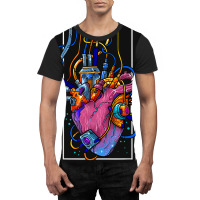 Cyborg Robot Heart Vaporwave Futuristic Cyberpunk Clothing Graphic T-shirt | Artistshot