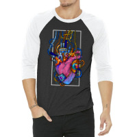 Cyborg Robot Heart Vaporwave Futuristic Cyberpunk Clothing 3/4 Sleeve Shirt | Artistshot