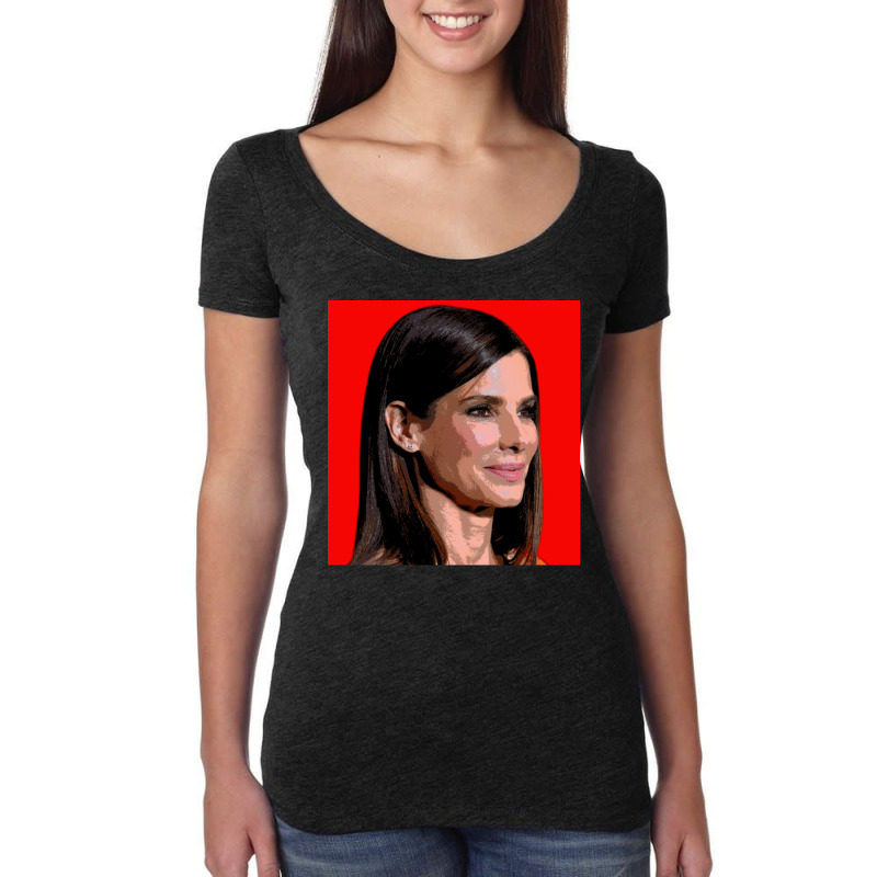 Sandra Bullock Women's Triblend Scoop T-shirt by EdieGretchen | Artistshot