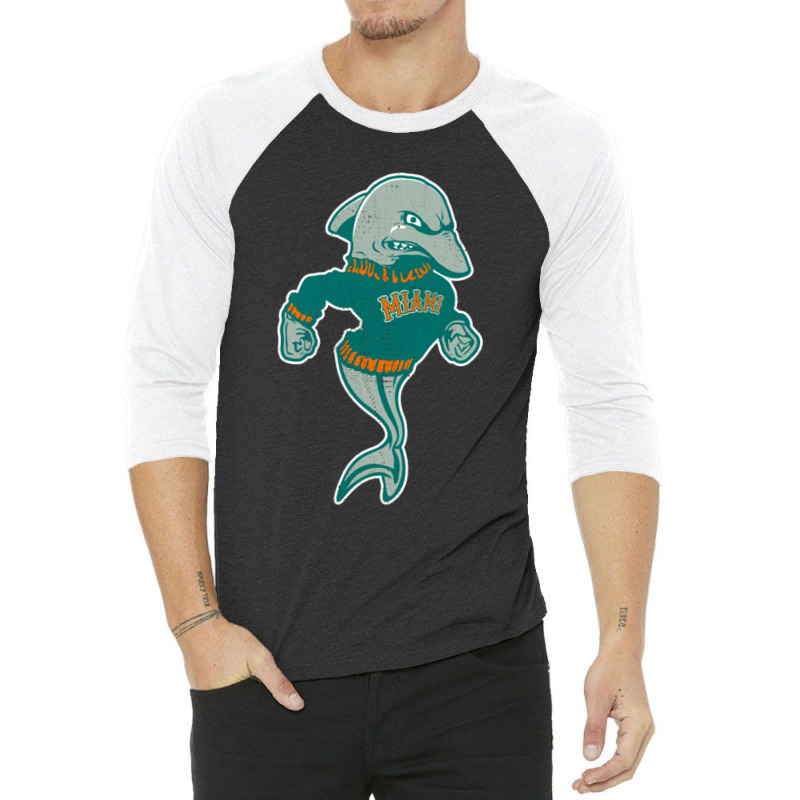 Retro Miami Mascot Original Concept 3/4 Sleeve Shirt | Artistshot