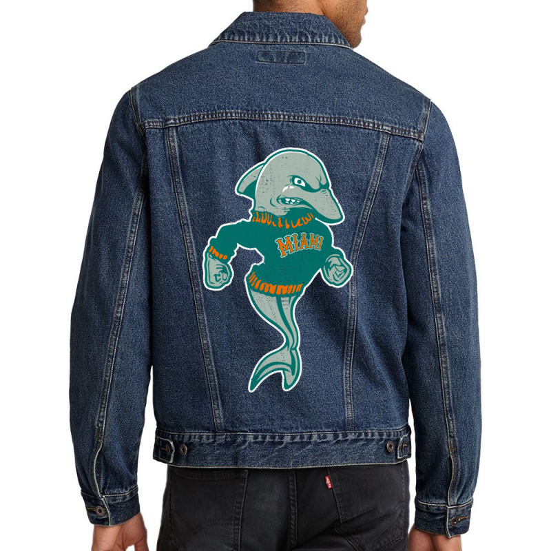 Retro Miami Mascot Original Concept Men Denim Jacket | Artistshot