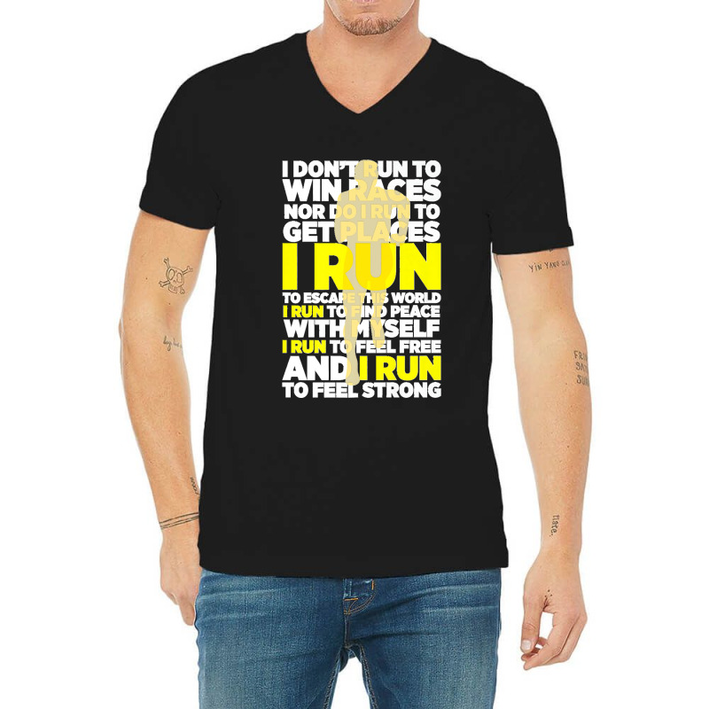 I Don't Run To Win Races Nor Do I Run To Get Places Athlete Premium V-neck Tee | Artistshot