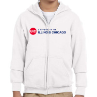 University Of Illinois Chicago, Uic, Chicago, Illinois, Merch Youth Zipper Hoodie | Artistshot