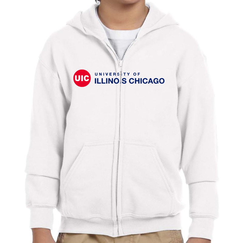 University Of Illinois Chicago, Uic, Chicago, Illinois, Merch Youth Zipper Hoodie by samueltheodore663 | Artistshot