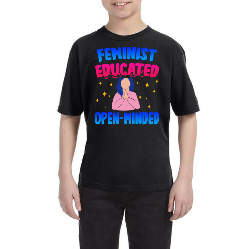 Feminist, Educated, Open-minded Youth Tee by Brink Beaulah | Artistshot