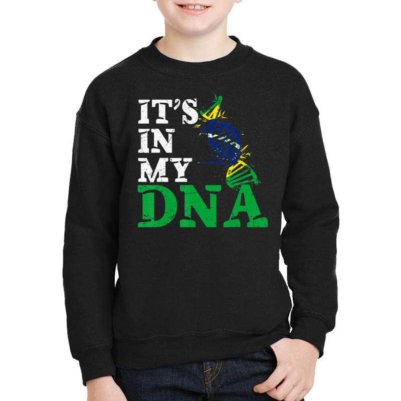 Brazil Its In My Dna Brazilian Flag Brasileiro Youth Sweatshirt by Min08 | Artistshot