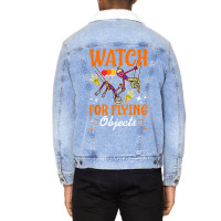 Circus For Kids Watch For Flying Objects T Shirt Unisex Sherpa-lined Denim Jacket | Artistshot