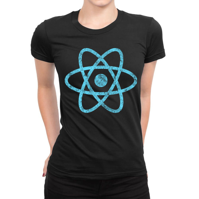 Vintage Reactjs Javascript Framework Ladies Fitted T-Shirt by TerriBeverly | Artistshot