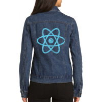 Vintage Reactjs Javascript Framework Ladies Denim Jacket | Artistshot