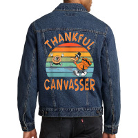 Canvasser Job Funny Thanksgiving T Shirt Men Denim Jacket | Artistshot