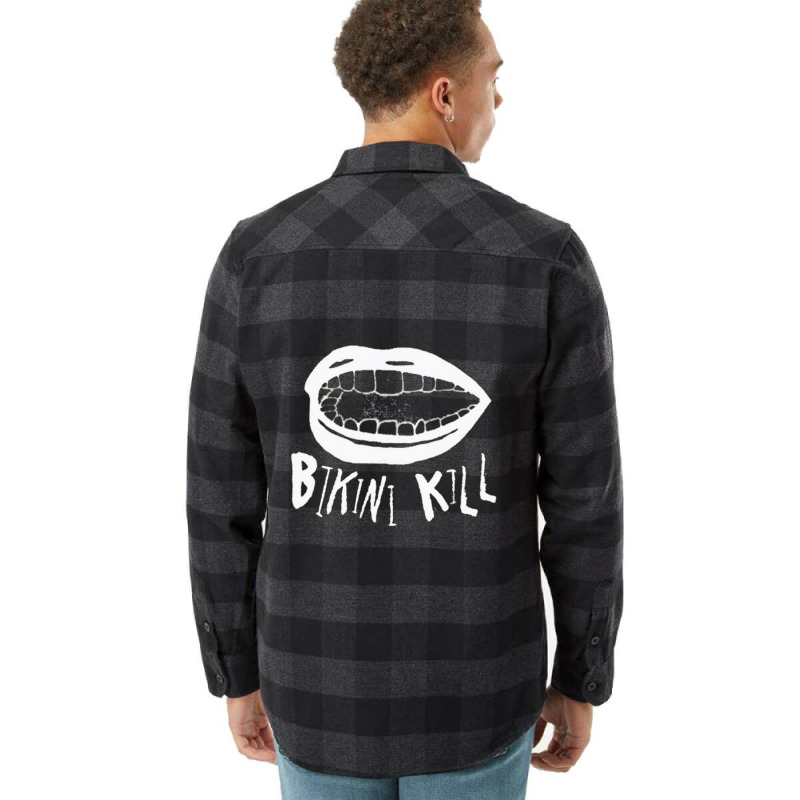 Lips On Bikini Kill Flannel Shirt by RandallMitchell | Artistshot