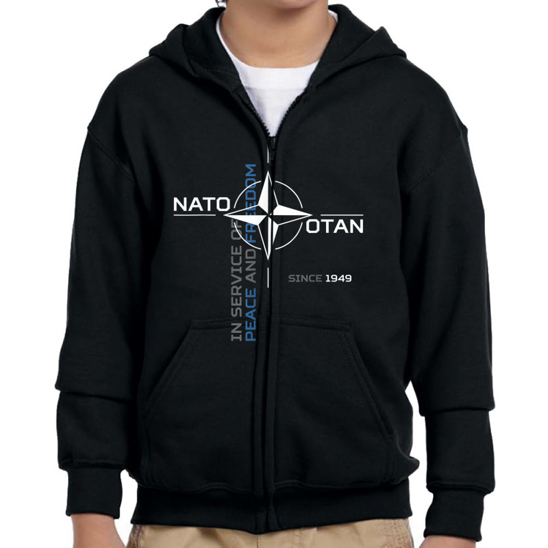 Peace And Freedom Otan Nato Youth Zipper Hoodie by CesarRobertoRamirez | Artistshot