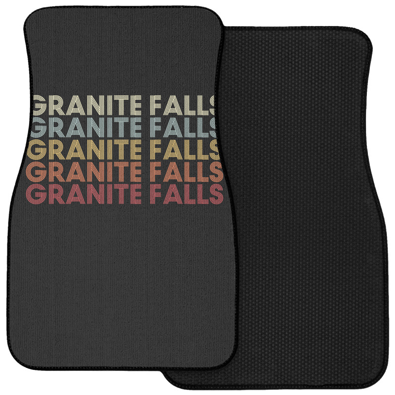 Granite Falls Minnesota Granite Falls Mn Retro Vintage Text Long Sleev Front Car Mat | Artistshot