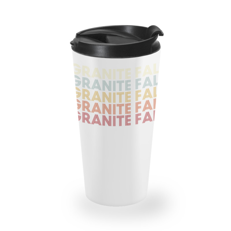 Granite Falls Minnesota Granite Falls Mn Retro Vintage Text Long Sleev Travel Mug | Artistshot