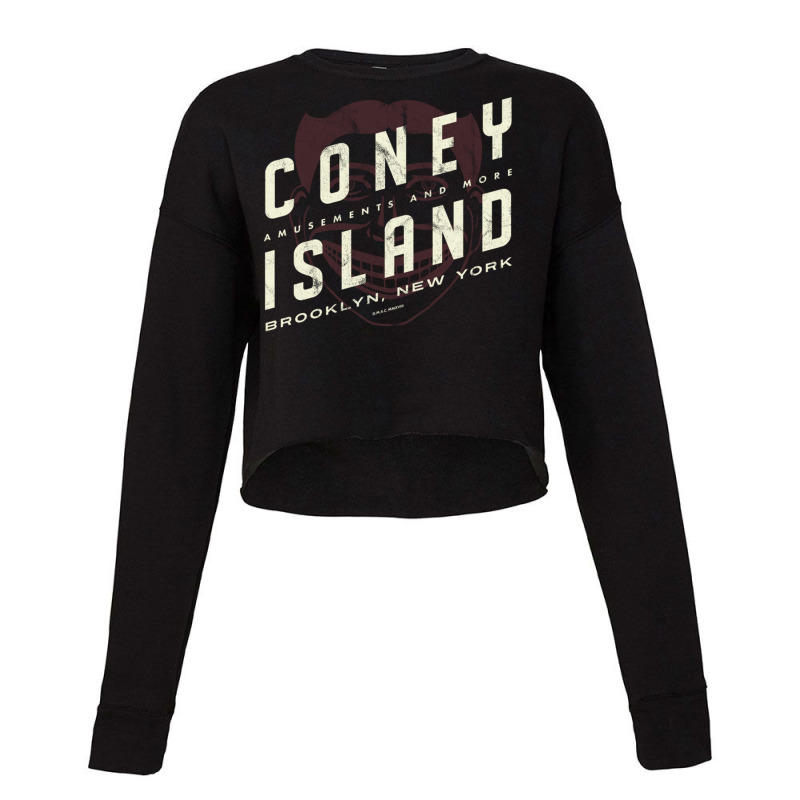 Coney Island New York Steeplechase Cropped Sweater by JudyRowena | Artistshot