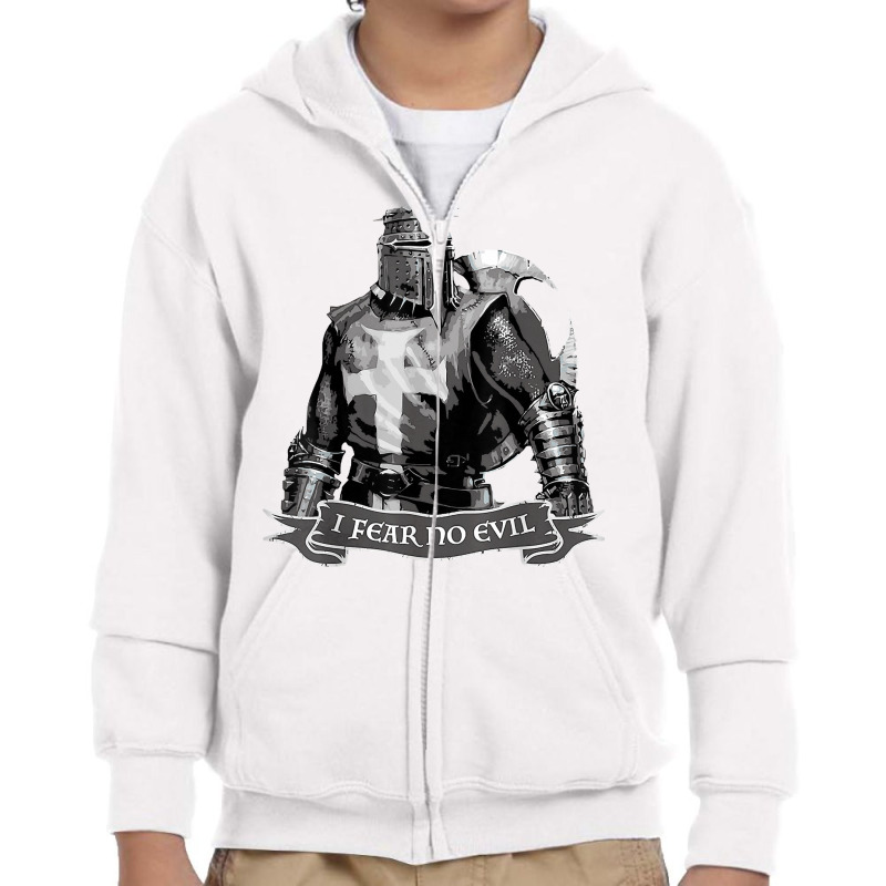 Crusader I Fear No Evil Knight Templar Warrior Of God T Shirt Youth Zipper Hoodie | Artistshot