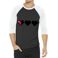 Video Game Hearts – Very Low Health 3/4 Sleeve Shirt | Artistshot