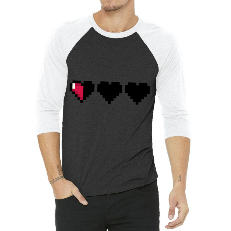 Video Game Hearts – Very Low Health 3/4 Sleeve Shirt | Artistshot