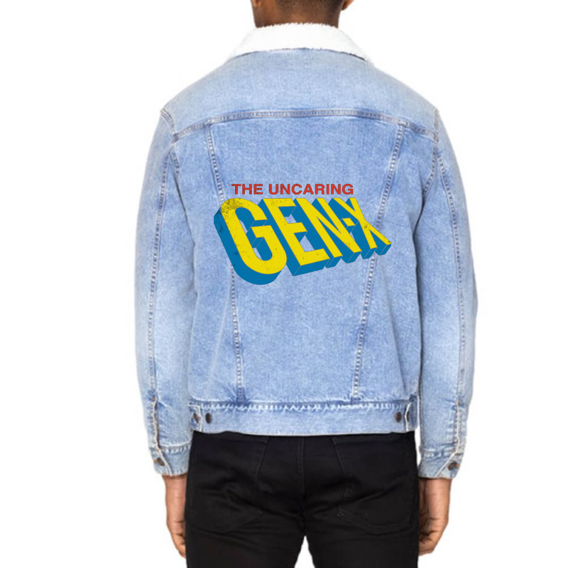 The Uncaring Gen X Vintage Distressed Superhero Co Unisex Sherpa-Lined Denim Jacket by Doannoki | Artistshot