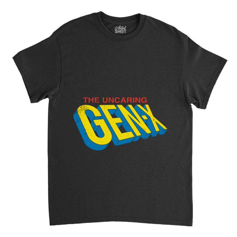 The Uncaring Gen X Vintage Distressed Superhero Co Classic T-shirt by Doannoki | Artistshot