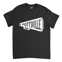 Vintage Megaphone Pottsville Maroons White Pottsville Wordmark Classic T-shirt | Artistshot