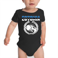 Estonia Ping Pong Lovers   Estonian Table Tennis Supporters Pullover H Baby Bodysuit | Artistshot