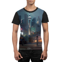 Auckland City Painting Graphic T-shirt | Artistshot