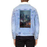 Auckland City Painting Unisex Sherpa-lined Denim Jacket | Artistshot