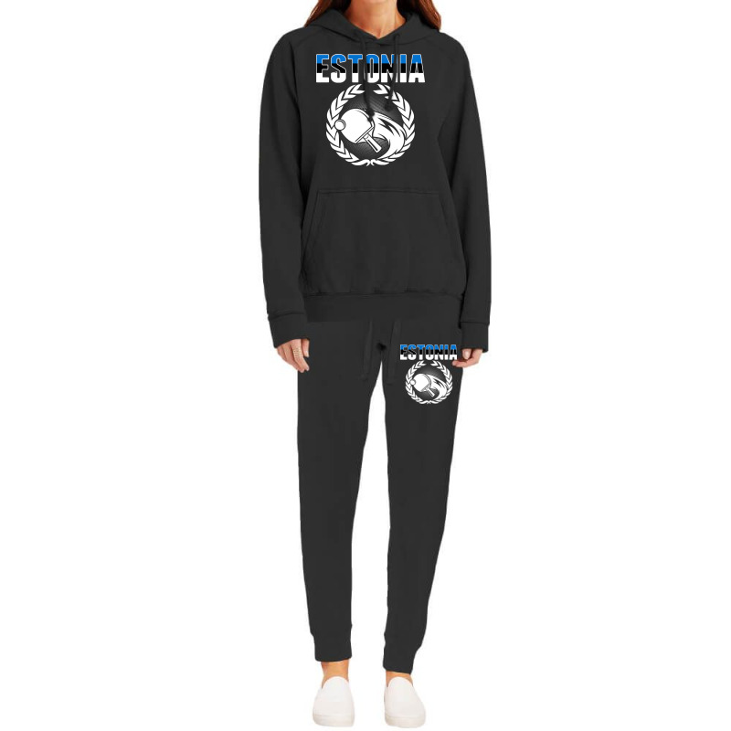 Estonia Ping Pong Lovers   Estonian Table Tennis Supporters Sweatshirt Hoodie & Jogger Set | Artistshot