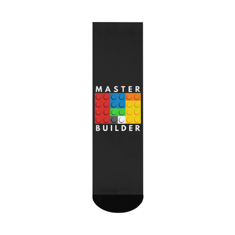 Master Builder Building Blocks Brick Builders Toys Gift Crew Socks | Artistshot