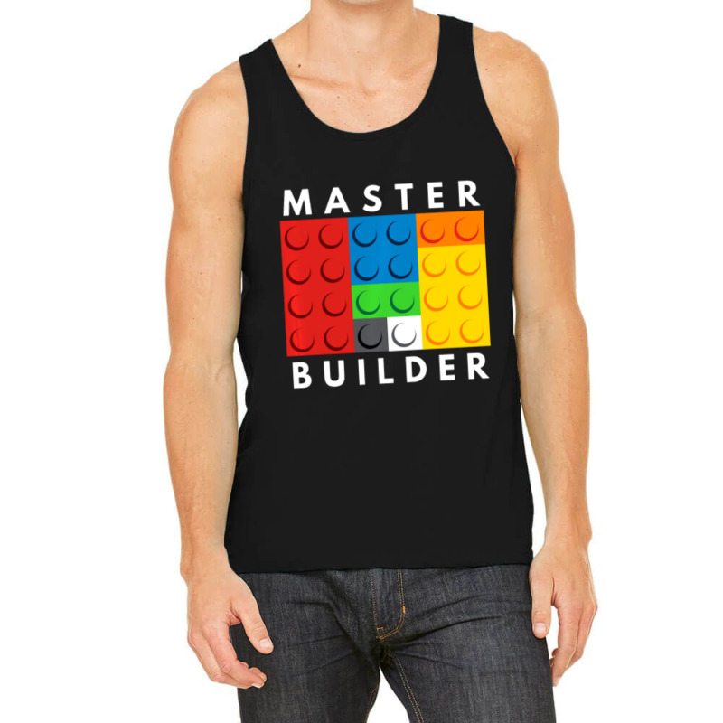 Master Builder Building Blocks Brick Builders Toys Gift Tank Top | Artistshot