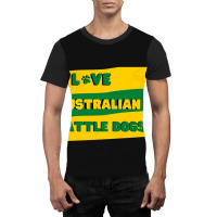 I Love Australian Cattle Dogs Design Graphic T-shirt | Artistshot