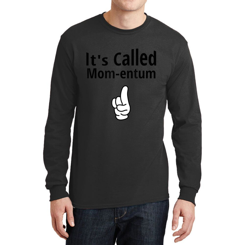 Funny Science Pun Momentum Love Mom Vintage (2) Long Sleeve Shirts by femalesbaubles | Artistshot