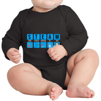 Steam Science Technology Engineering Funny Teacher Long Sleeve Baby Bodysuit | Artistshot