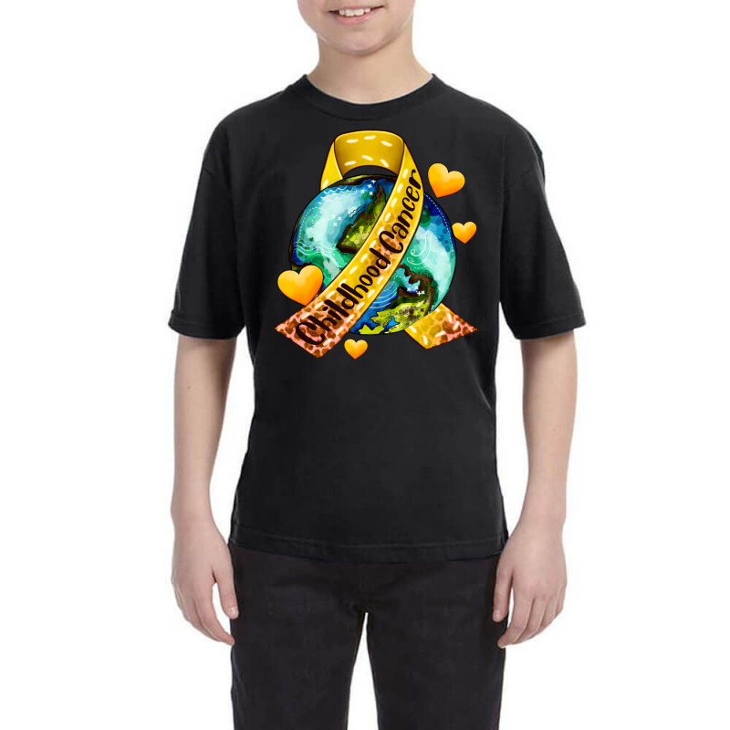 Childhood Cancer Ribbon And World Youth Tee by AdoDesignShop | Artistshot