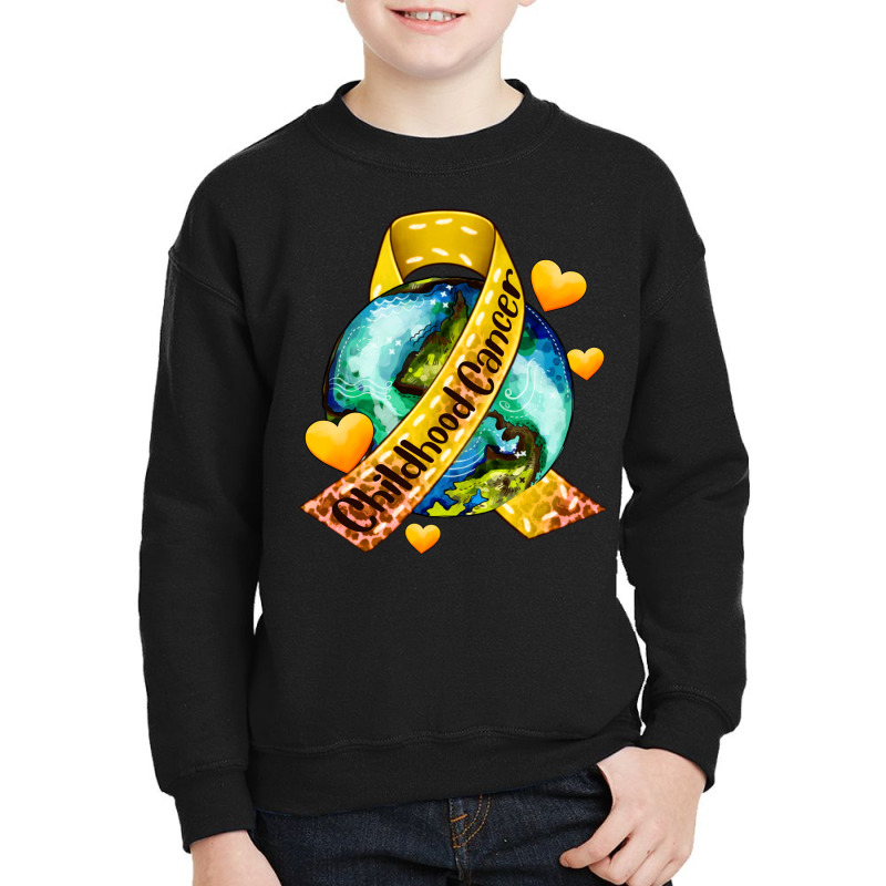 Childhood Cancer Ribbon And World Youth Sweatshirt by AdoDesignShop | Artistshot